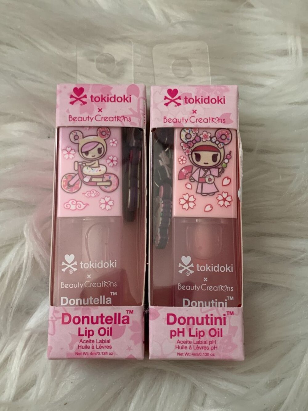TOKIDOKI Donutella & Donutini Lip Oils with Charms Set of 2
